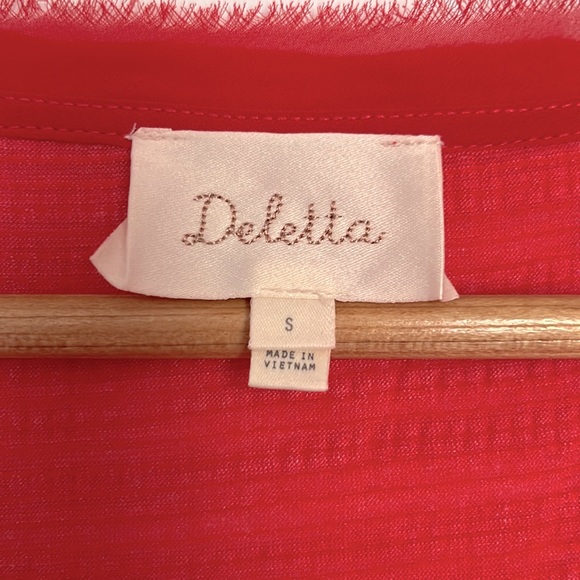 Anthropologie Deletta Thea Tiered Ruffle Shirt Size S - Picture 3 of 8